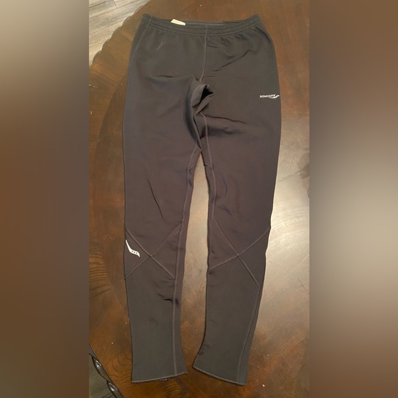 Saucony Athletic running leggings black elastic waist - Picture 6 of 9